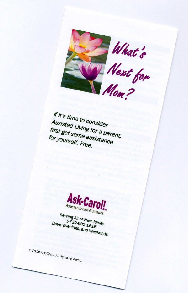 Ask-Carol Assisted Living Facility Brochure